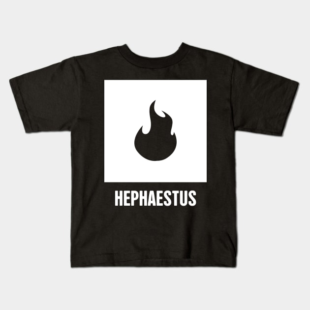 Hephaestus | Greek Mythology God Symbol Kids T-Shirt by Wizardmode